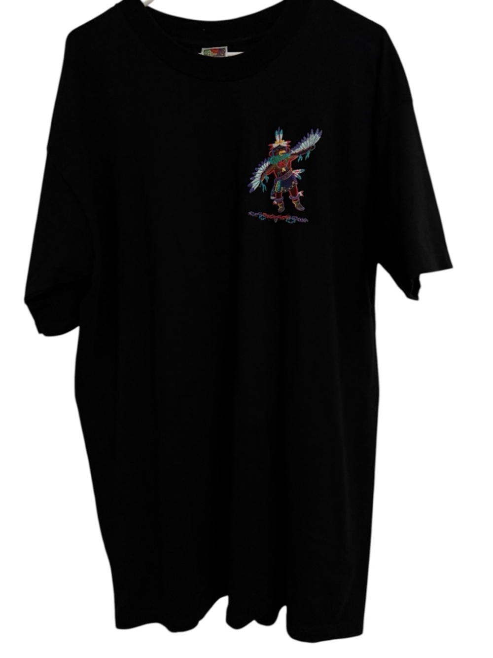 Fruit of the Loom Vintage Embroidered T Shirt XXL Black Southwest Four Corners